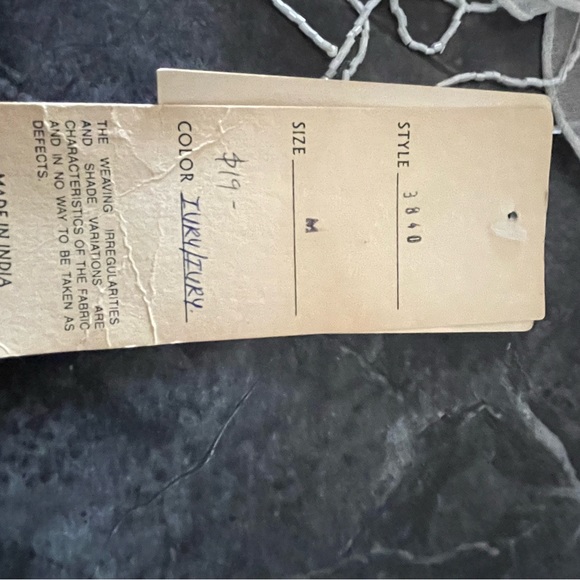 Beautiful Vintage Beaded Ivory Scarf - Picture 4 of 5